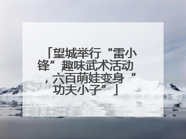 望城举行“雷小锋”趣味武术活动，六百萌娃变身“功夫小子”