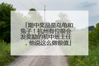 期中奖品是乌龟和兔子！杭州有位很会发奖励的初中班主任，他说这么做很值
