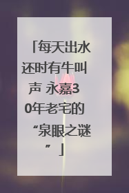 每天出水还时有牛叫声 永嘉30年老宅的“泉眼之谜”
