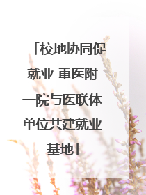 校地协同促就业 重医附一院与医联体单位共建就业基地