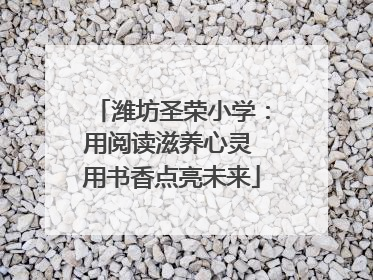 潍坊圣荣小学：用阅读滋养心灵 用书香点亮未来