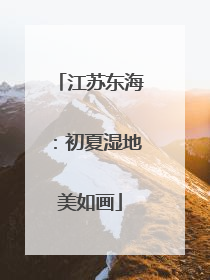 江苏东海：初夏湿地美如画