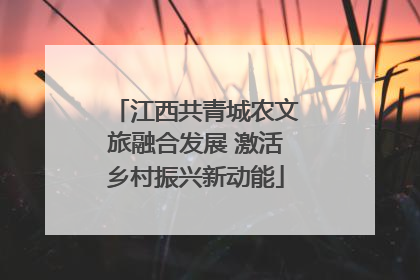 江西共青城农文旅融合发展 激活乡村振兴新动能