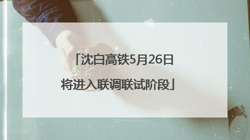 沈白高铁5月26日将进入联调联试阶段