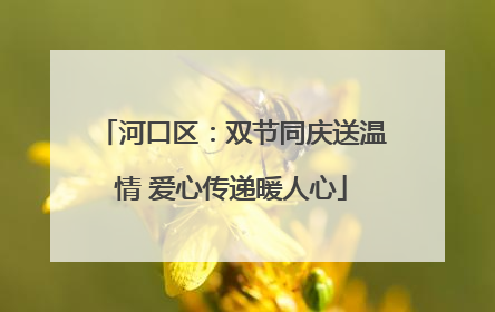 河口区：双节同庆送温情 爱心传递暖人心