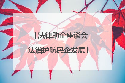 法律助企座谈会 法治护航民企发展