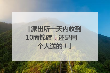 派出所一天内收到10面锦旗，还是同一个人送的！