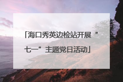 海口秀英边检站开展“七一”主题党日活动