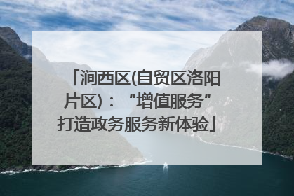 涧西区(自贸区洛阳片区)：“增值服务”打造政务服务新体验