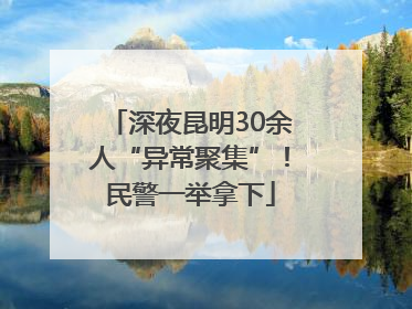 深夜昆明30余人“异常聚集”！民警一举拿下