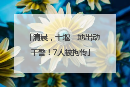 清晨，十堰一地出动干警！7人被拘传