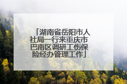 湖南省岳阳市人社局一行来重庆市巴南区调研工伤保险经办管理工作