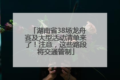 湖南省38场龙舟赛及大型活动清单来了！注意，这些路段将交通管制
