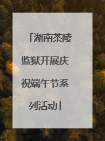 湖南茶陵监狱开展庆祝端午节系列活动