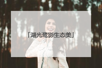 湖光鹭影生态美