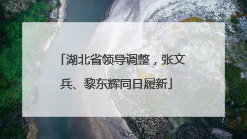 湖北省领导调整，张文兵、黎东辉同日履新
