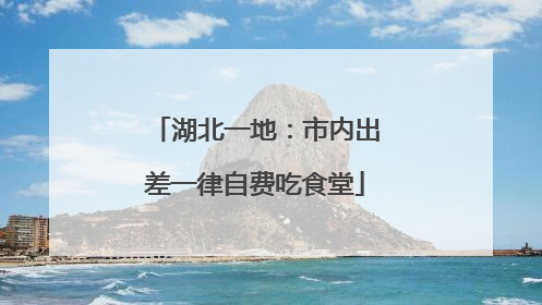 湖北一地：市内出差一律自费吃食堂