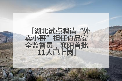 湖北试点聘请“外卖小哥”担任食品安全监督员，襄阳首批11人已上岗