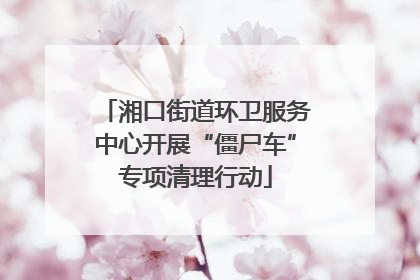 湘口街道环卫服务中心开展“僵尸车”专项清理行动