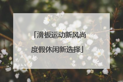 滑板运动新风尚 度假休闲新选择