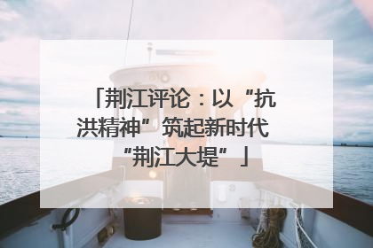 荆江评论：以“抗洪精神”筑起新时代“荆江大堤”