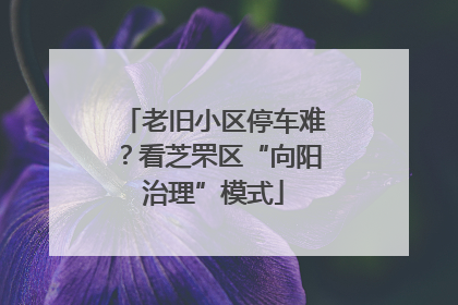 老旧小区停车难？看芝罘区“向阳治理”模式