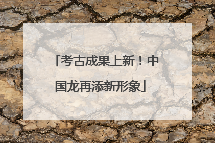 考古成果上新！中国龙再添新形象