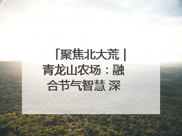 聚焦北大荒｜青龙山农场：融合节气智慧 深耕安全沃土