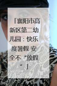 襄阳市高新区第二幼儿园：快乐度暑假 安全不“放假”