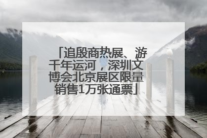追殷商热展、游千年运河，深圳文博会北京展区限量销售1万张通票