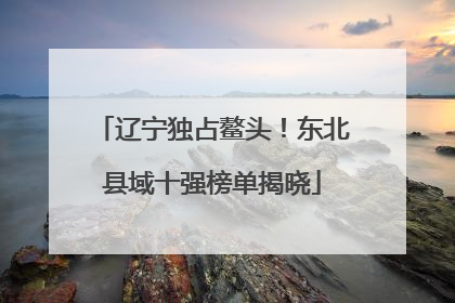 辽宁独占鳌头！东北县域十强榜单揭晓