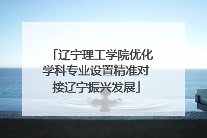 辽宁理工学院优化学科专业设置精准对接辽宁振兴发展