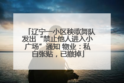 辽宁一小区秧歌舞队发出“禁止他人进入小广场”通知 物业：私自张贴，已撤掉