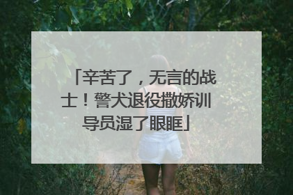 辛苦了，无言的战士！警犬退役撒娇训导员湿了眼眶