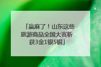 赢麻了！山东这些旅游商品全国大赛斩获3金1银5铜