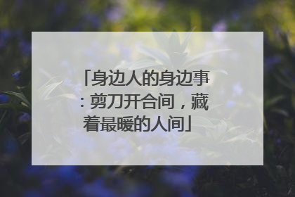 身边人的身边事：剪刀开合间，藏着最暖的人间
