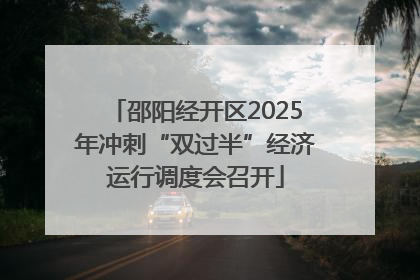 邵阳经开区2025年冲刺“双过半”经济运行调度会召开