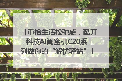 重拾生活松弛感，酷开科技AI闺蜜机C20系列做你的“解忧驿站”