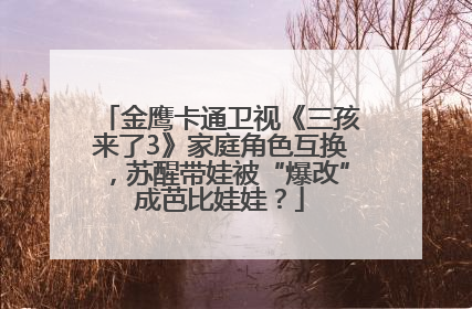 金鹰卡通卫视《三孩来了3》家庭角色互换，苏醒带娃被“爆改”成芭比娃娃？
