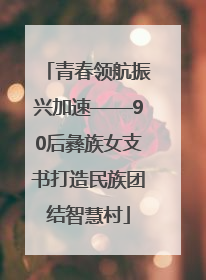 青春领航振兴加速——90后彝族女支书打造民族团结智慧村