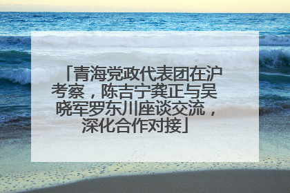青海党政代表团在沪考察，陈吉宁龚正与吴晓军罗东川座谈交流，深化合作对接