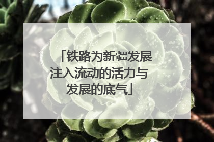 铁路为新疆发展注入流动的活力与发展的底气