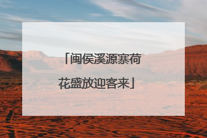 闽侯溪源寨荷花盛放迎客来