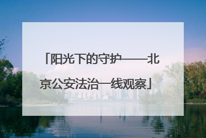 阳光下的守护——北京公安法治一线观察