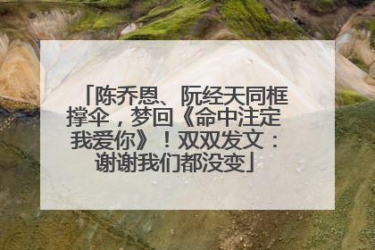 陈乔恩、阮经天同框撑伞，梦回《命中注定我爱你》！双双发文：谢谢我们都没变