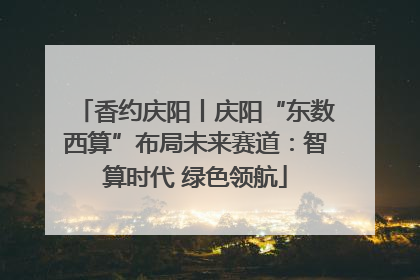 香约庆阳丨庆阳“东数西算”布局未来赛道：智算时代 绿色领航