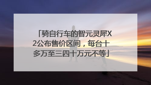 骑自行车的智元灵犀X2公布售价区间，每台十多万至三四十万元不等
