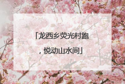 龙西乡荧光村跑，悦动山水间