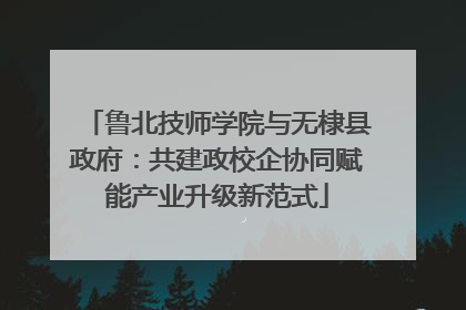 鲁北技师学院与无棣县政府：共建政校企协同赋能产业升级新范式