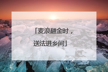 麦浪翻金时，送法进乡间